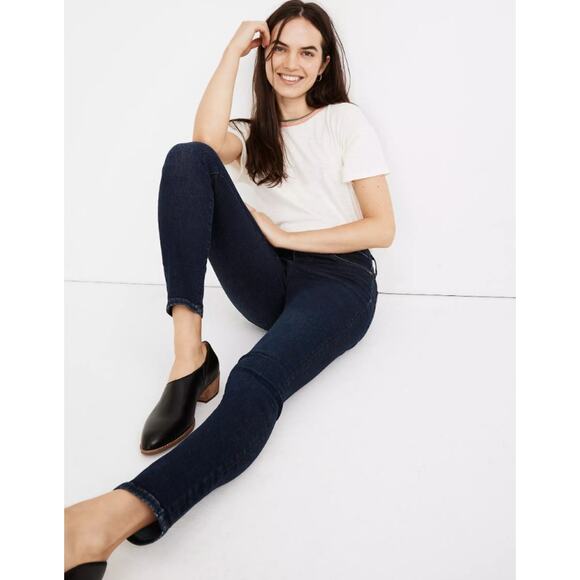 Madewell 9" Mid-Rise Skinny Jeans in Orland Wash TENCEL Denim Edition size 24 - Picture 2 of 6